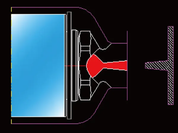 Open gate large nozzle